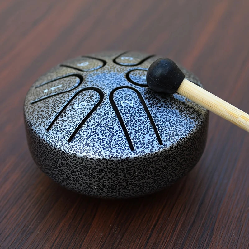 Mini Tongue Drum 6 Notes – Tambour à Langues Mélodique pour Relaxation, Méditation et Initiation Musicale