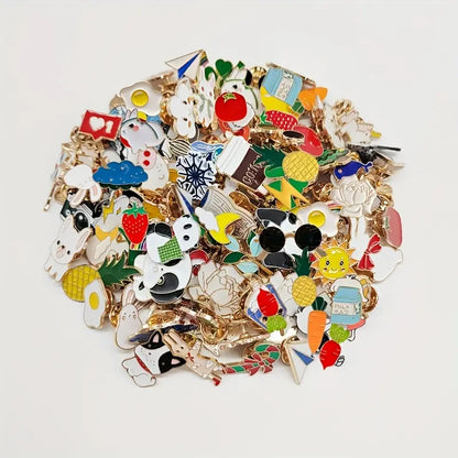 Lot de Broches Enfant Colorées – Boutons Fantaisie Animaux, Fruits et Objets Ludiques