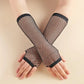 Gants résille noirs femme – Accessoire de costume rétro, soirée déguisée et cosplay