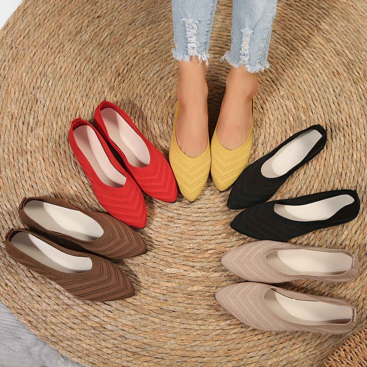 Ballerines femme à bout pointu