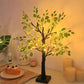 Lampe Arbre LED Décoratif avec Feuilles Vertes – Éclairage Ambiance Naturel pour Salon, Chambre et Bureau