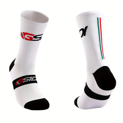 Chaussettes de cyclisme respirantes, coloris Blanc