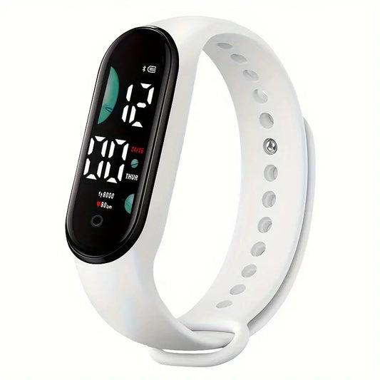 Montre connectée femme bracelet silicone jaune – Smartwatch sport et fitness