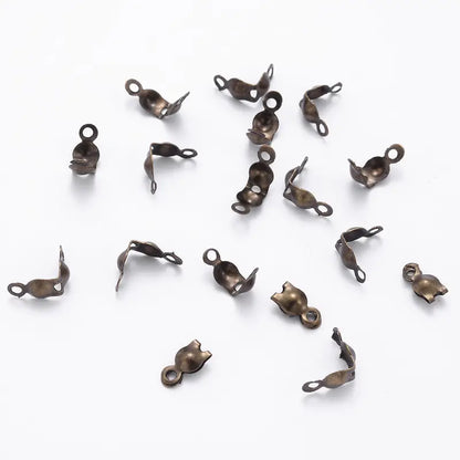 Embouts Cache-Nœuds Dorés avec Anneau – Accessoires de Finition pour Colliers et Bracelets DIY