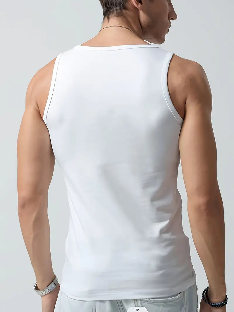 Débardeur de sport homme – Lot de 3 (noir, gris, blanc) – Respirant & extensible pour entraînement et fitness