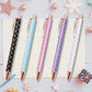 Stylos à Bille Motifs Écailles Métalliques – Set d’Outils d’Écriture Créatifs pour Scrapbooking et Papeterie DIY