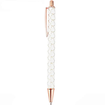 Stylos à Bille Motifs Écailles Métalliques – Set d’Outils d’Écriture Créatifs pour Scrapbooking et Papeterie DIY