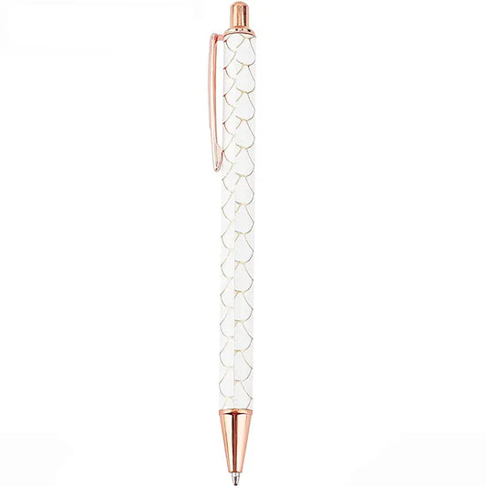 Stylos à Bille Motifs Écailles Métalliques – Set d’Outils d’Écriture Créatifs pour Scrapbooking et Papeterie DIY