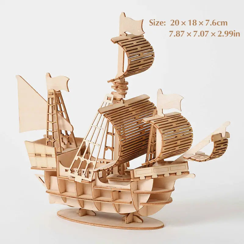 Maquettes 3D en Bois à Assembler – Kit de Construction Modélisme (Bateau, Avion, Train, Voiture, Animaux…)