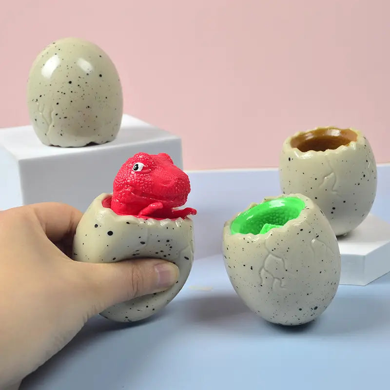 Œufs surprise dinosaure à presser – Jouets fantaisie rigolos pour farces et anti-stress