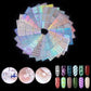 Stickers Pochoirs Ongles Autocollants – 12/24 Feuilles Motifs Géométriques et Fantaisie pour Nail Art DIY Facile