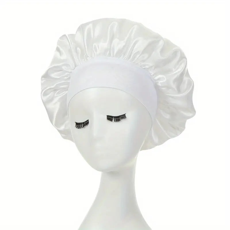 Bonnet Satin de Nuit Anti-Frisottis – Protection Cheveux Bouclés, Lisses ou Crépus – Large Bandeau Confortable – Plusieurs Coloris