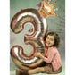 Ballon Chiffre Géant 3 Rose Gold – Décoration Anniversaire Enfant, Mariage & Fête Élégante