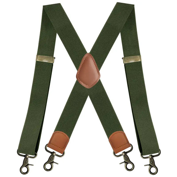 Bretelles homme style rétro, coloris Vert