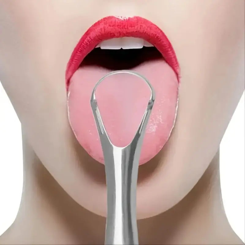Gratte-langue Hygiénique en Acier Inoxydable – Nettoyeur de Langue Antibactérien pour Haleine Fraîche et Hygiène Buccale