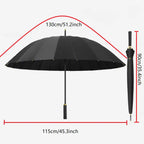 Parapluie noir anti-vent grande taille Élégant