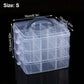 Boîte de Rangement Transparent à 3 Niveaux avec Compartiments – Organiseur Pratique pour Perles, Bijoux et Accessoires