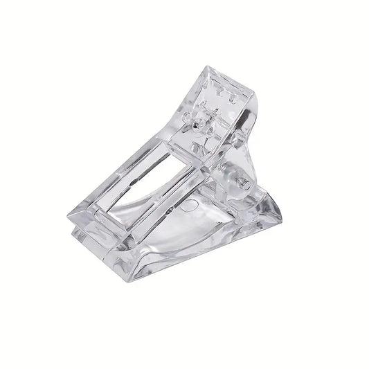 Clip de Maintien Transparent pour Ongles – Pince Fixatrice Poly Gel et Extensions UV