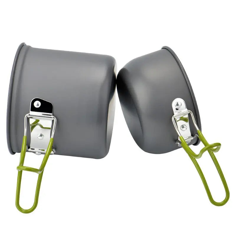 Kit ustensiles de camping léger – Popote en aluminium avec couverts pliables et sac de transport