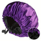 Bonnet de Nuit Réversible en Satin Réglable – Anti-Frisottis, Protection Cheveux Bouclés, Lisses ou Crépus – Confort et Style, Multicolore