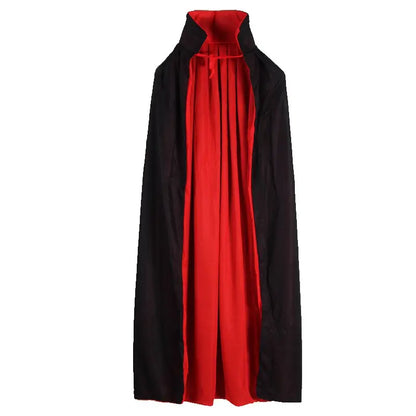 Cape de vampire noire et rouge – Déguisement Halloween adulte et enfant