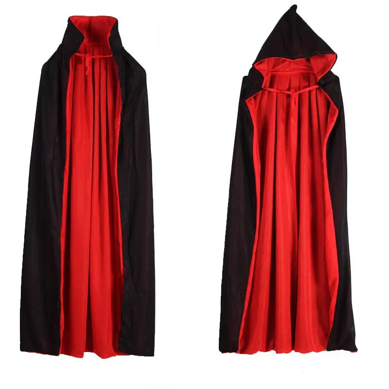 Cape de vampire noire et rouge – Déguisement Halloween adulte et enfant