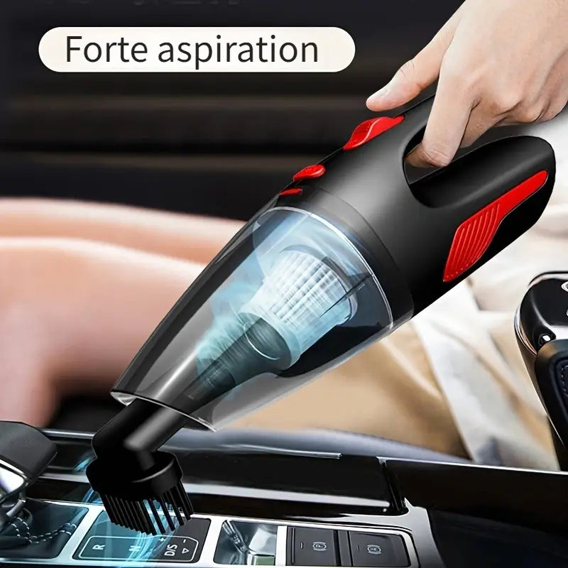Aspirateur à Main Sans Fil Rose – Compact, Léger et Puissant avec 6 Accessoires – Idéal pour Voiture, Maison et Recoins