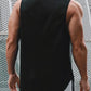 Débardeur de sport homme – Musculation & Fitness – Noir avec inscription motivante “Never Give Up