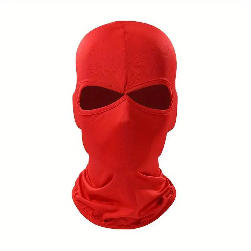 Tout le visage couvert, la vue dégagée