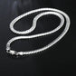 Collier homme chaîne plate en acier inoxydable argent – Bijou tendance et résistant
