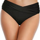 Bas de maillot de bain taille haute croisée – Coupe galbante et effet ventre plat, coloris éclatant