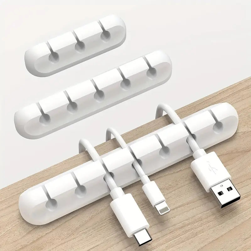 Organiseur de Câbles Adhésif – Support de Rangement USB et Chargeurs pour Bureau
