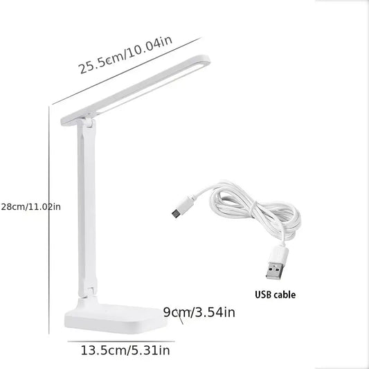 Lampe de Bureau LED Pliable – Rechargeable USB, Design Compact et Minimaliste