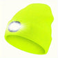 Bonnet homme LED rechargeable jaune fluo – Bonnet lumineux de sécurité pour sport et plein air