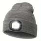 Bonnet homme LED rechargeable jaune fluo – Bonnet lumineux de sécurité pour sport et plein air