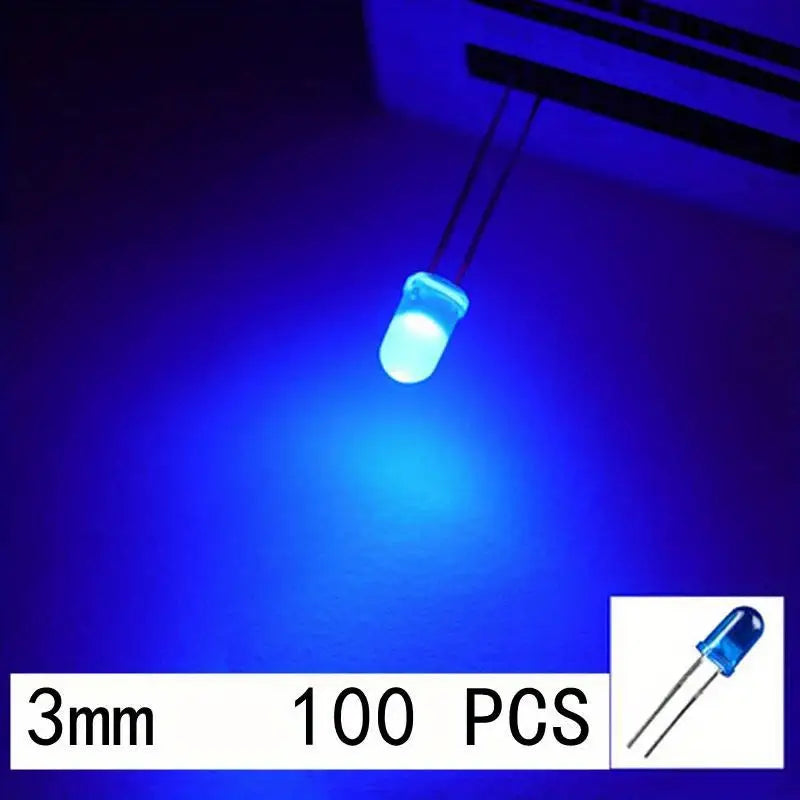 Lot de LEDs 5mm Multicolores Haute Luminosité – Rouge, Vert, Bleu, Jaune, Blanc | Composants Informatiques et Électroniques