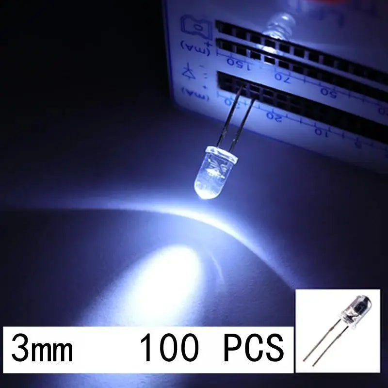 Lot de LEDs 5mm Multicolores Haute Luminosité – Rouge, Vert, Bleu, Jaune, Blanc | Composants Informatiques et Électroniques