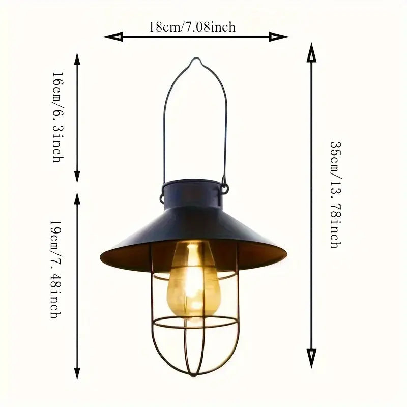 Ampoule LED Vintage Suspendue – Éclairage Ambre Chaud pour Extérieur ou Terrasse – Style Rétro Industriel