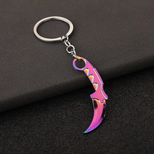 Porte-clés couteau miniature multicolore – Breloque originale et tendance pour femme
