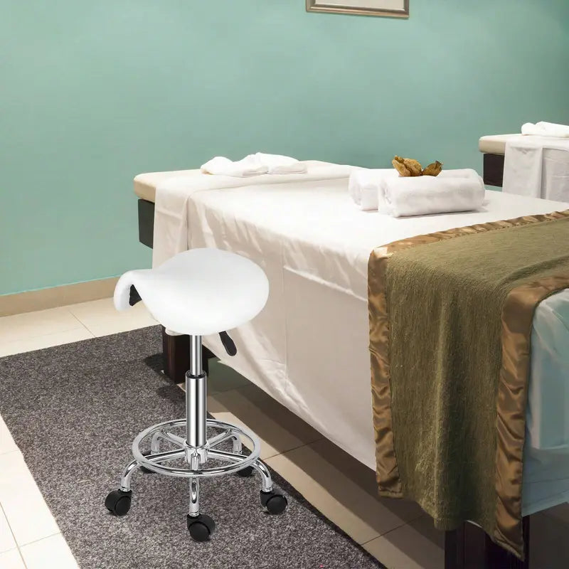 Fauteuil de Coiffure Professionnel avec Miroir Rond – Mobilier de Salon de Beauté et Barber Shop