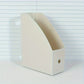 Boîte range-dossiers verticale en carton rigide, coloris Beige