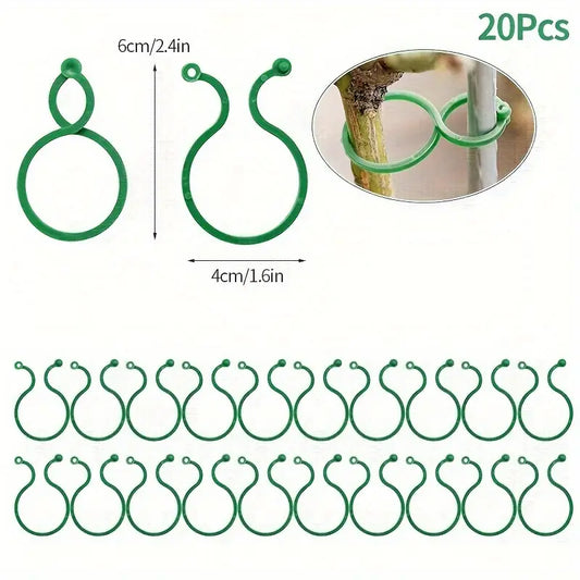 Clips de fixation pour plantes Attaches solides et réutilisables pour tuteurs, tiges et branches | Entretien des plantes facile