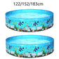 Piscine Hors-Sol Familiale Ronde Grand Bassin Pliable 122/152/183 cm, Parfaite pour Jardin & Terrasse