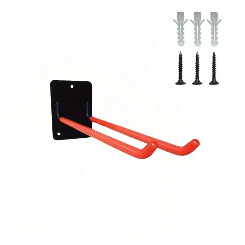 Crochet Mural Double pour Rangement de Câbles et Cordes – Support Robuste pour Atelier et Magasin