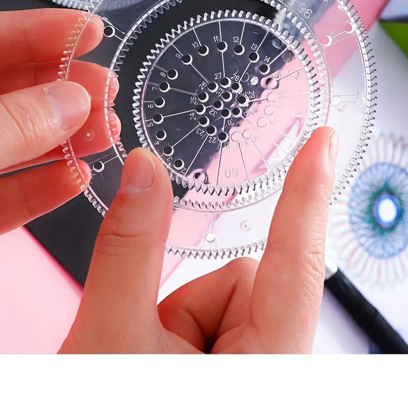 Kit de Dessin Spirographe – Pochoirs Géométriques et Roues à Engrenages pour Créations Artistiques et Mandalas