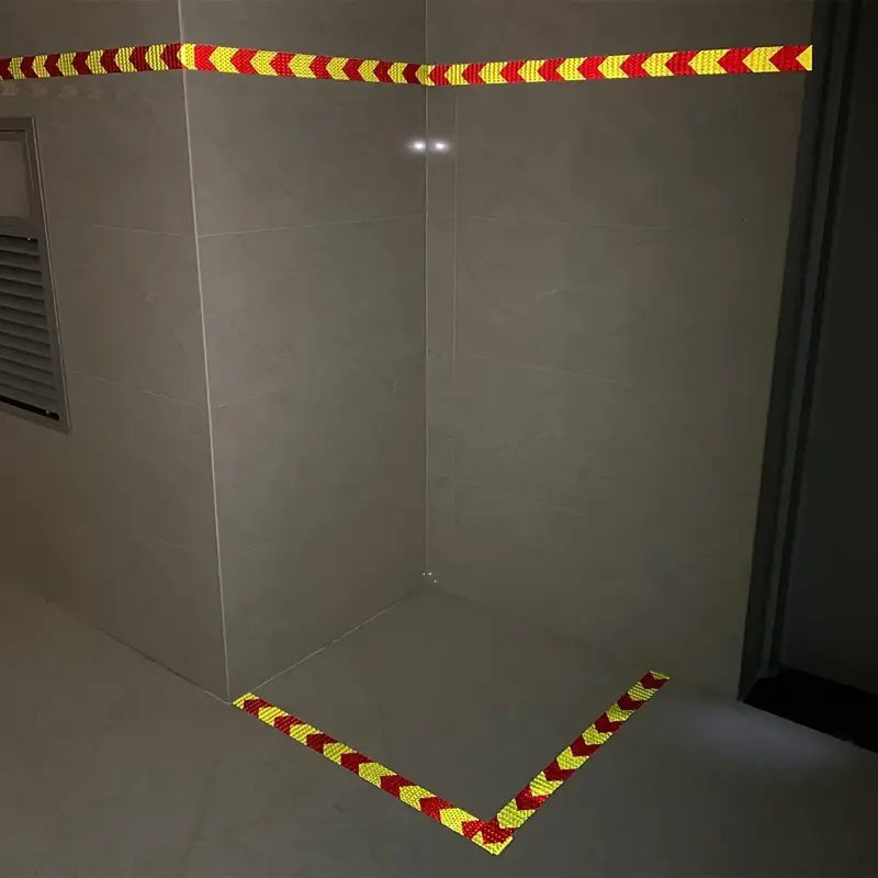 Ruban Réfléchissant Rouge et Jaune en Rouleau – Signalisation et Sécurité au Travail Haute Visibilité