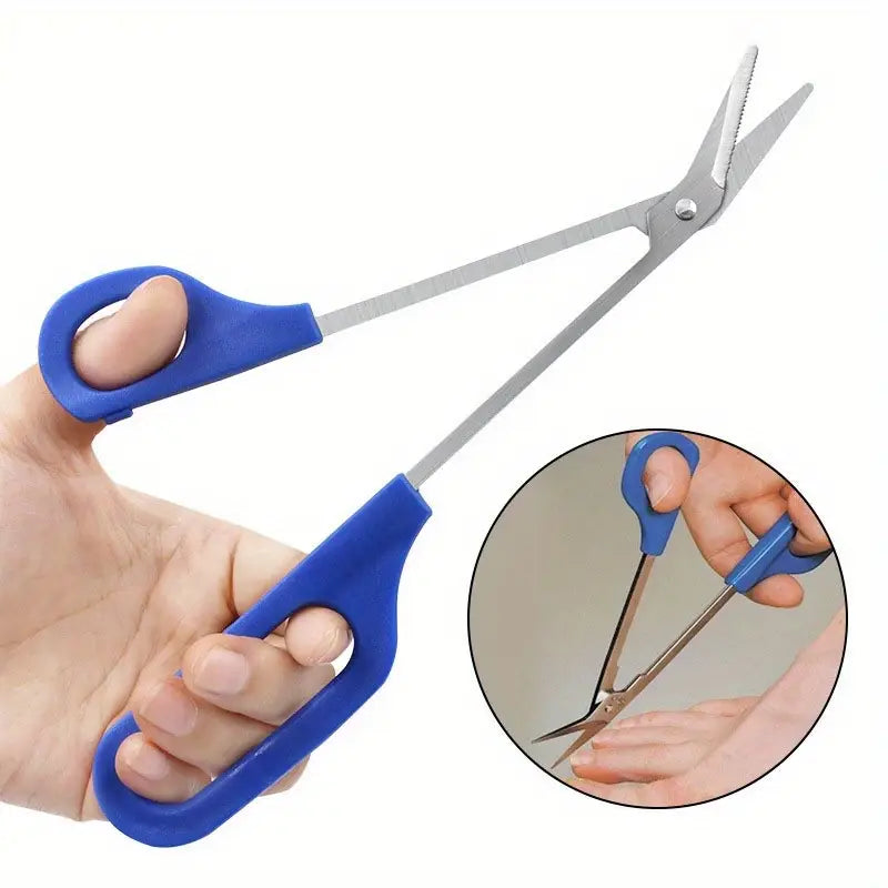 Ciseaux de Pédicure Longue Portée – Coupe Précise des Ongles de Pieds sans Se Pencher, Manche Ergonomique Antidérapant
