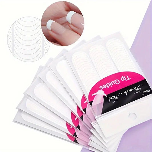 Guides Autocollants pour French Manucure – Stickers Courbes pour Ongles Parfaits, Lot de 100 Feuilles