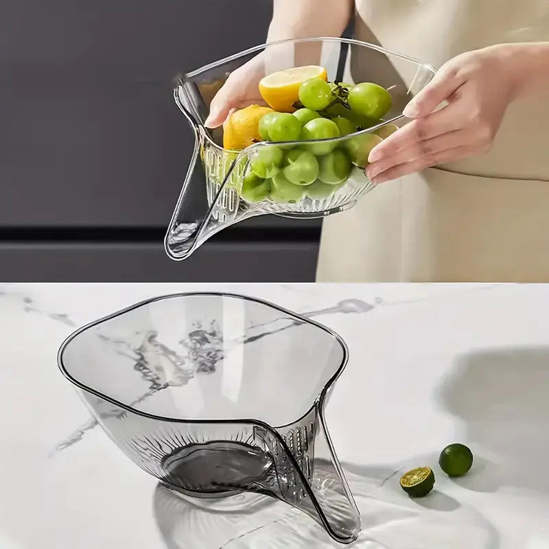 Passoire Égouttoir en Plastique avec Poignée – Panier de Rangement pour Fruits et Légumes