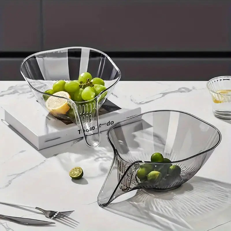 Passoire Égouttoir en Plastique avec Poignée – Panier de Rangement pour Fruits et Légumes